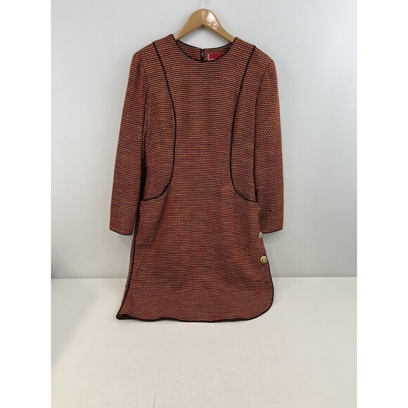 Vintage OSCAR DE LA RENTA Tweed Dress 70’s 60’s Studio Runway Size 10 - Picture 2 of 16